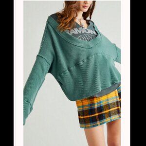 Free People We the Free Honey Comb V neck pullover